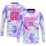 Tie Jersey Uniform Sublimation Dye Soccer Pink-Purple Custom
