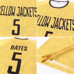 Soccer Gold Sublimation Black Custom Jersey Uniform
