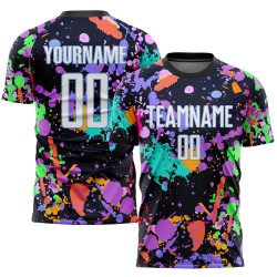 Uniform Soccer White-Light Graffiti Jersey Sublimation Blue Pattern Custom Uniform Soccer White-Light Graffiti Jersey Sublimation Blue Pattern Custom