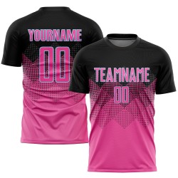 Gradient Custom Shape Jersey Soccer Square Pink Blue Sublimation Black-LIght Uniform Gradient Custom Shape Jersey Soccer Square Pink Blue Sublimation Black-LIght Uniform