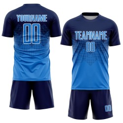 Soccer Jersey Powder Custom Sublimation Uniform Navy Blue-White Soccer Jersey Powder Custom Sublimation Uniform Navy Blue-White